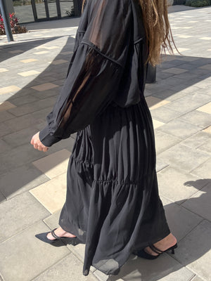 Chiffon dress in Black