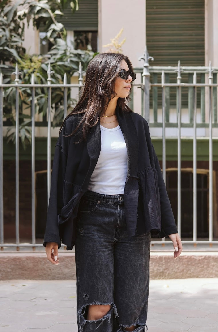Dual Kimono in black