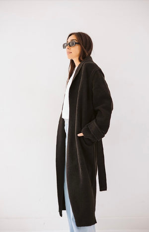 Wool coat in Black