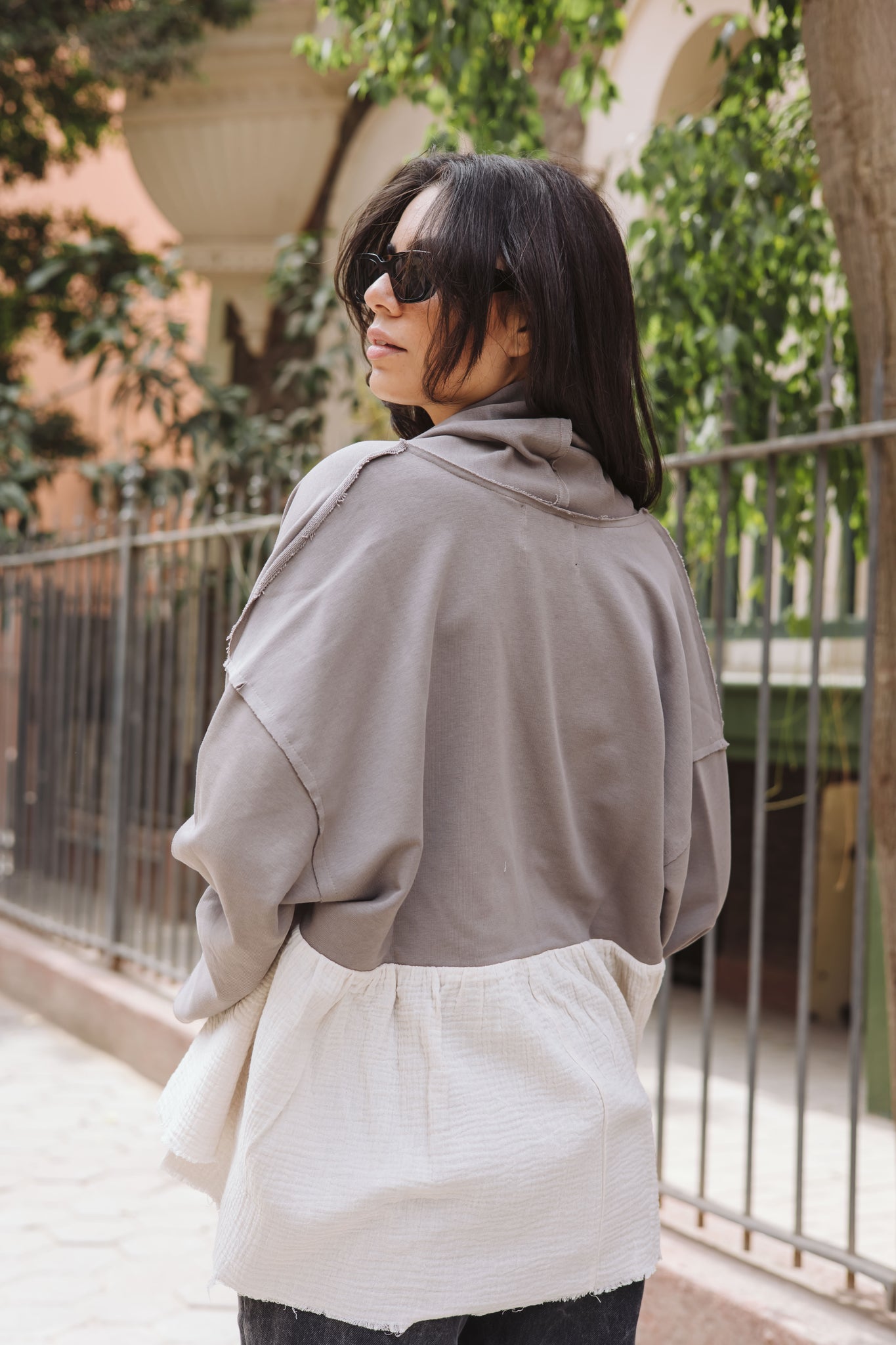 Dual Kimono in cafe