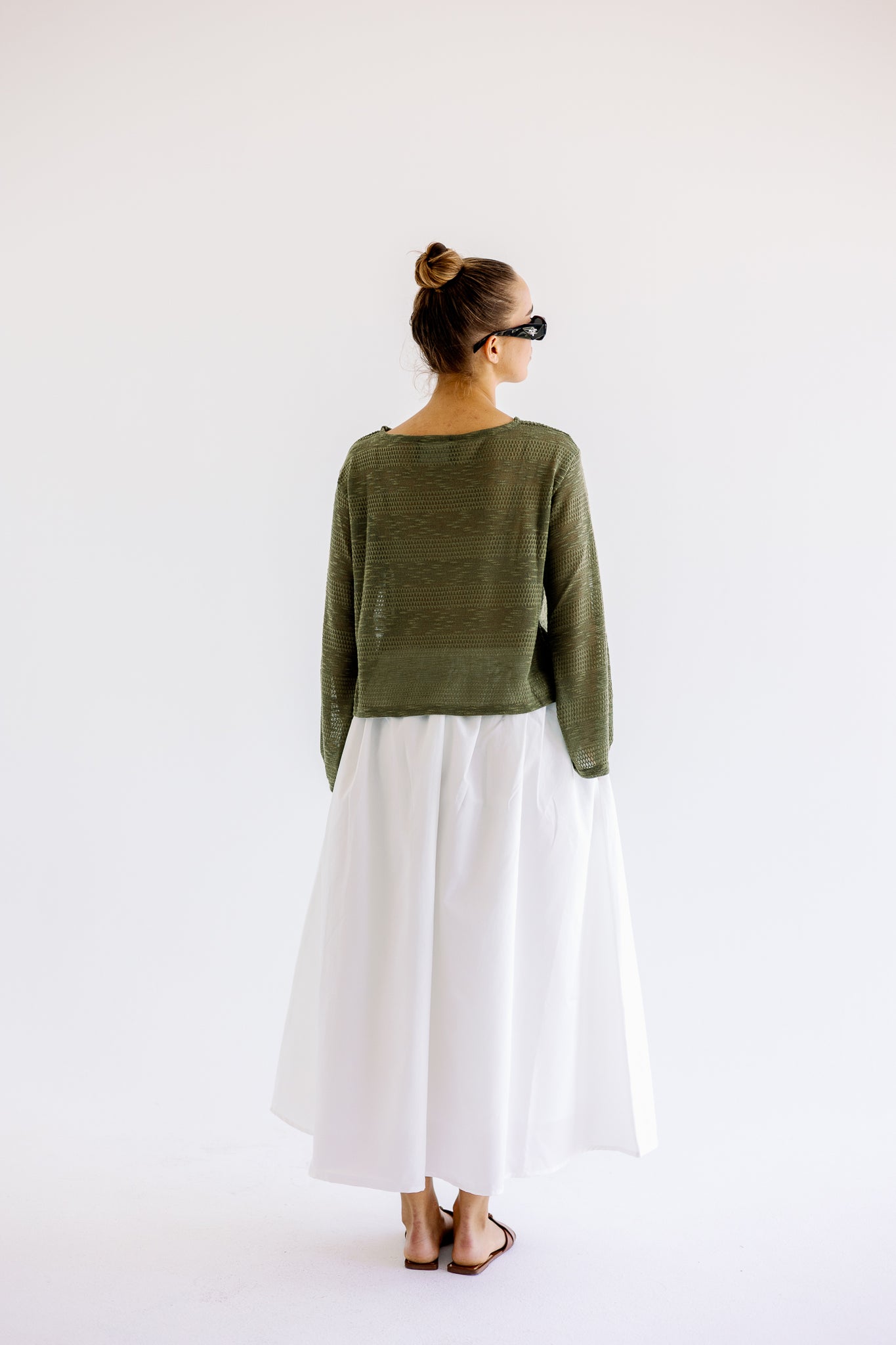 The Lined Dream Maxi Skirt in white