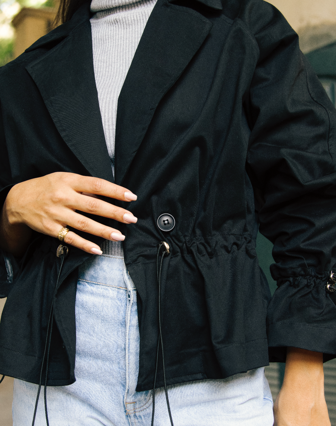 Trench Jacket in Black
